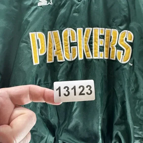 Vintage Green Bay Packers Starter Pro Line Pullover Lined Windbreaker Jacket XL